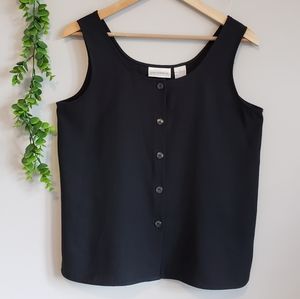 Vintage Liz Claiborne Button-Up Tank Blouse